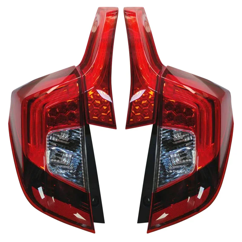 Customizable LED Tail Lights for Honda Fit Jazz GK 2014-2019 RS New Red Lens Customizable Accessories！！