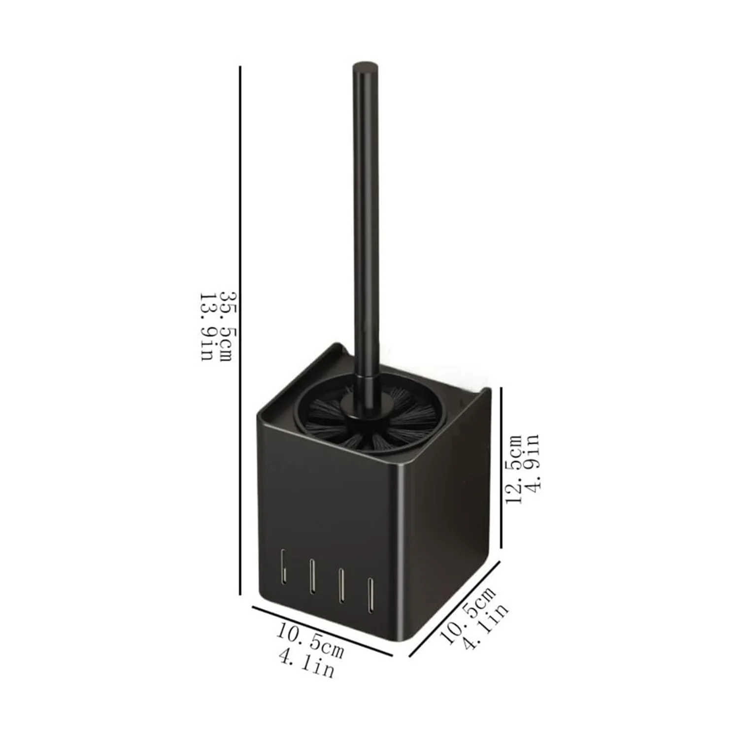 فرشاة المرحاض الفولاذ المقاوم للصدأ فرشاة المرحاض المستديرة مع دلو داخلي قابل للإزالة غطاء معدني مقاوم للرذاذ ل فندق مرحاض عربة سكن متنقلة #6