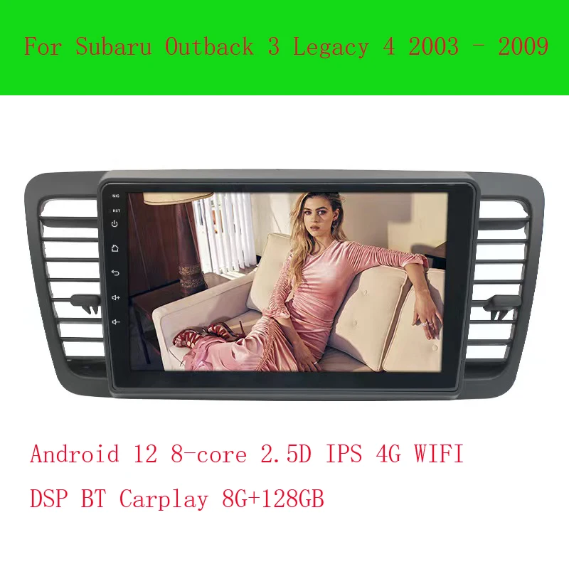 

WQLSK 8+128G 2din Android Car Radio For Subaru Legacy 2003-2009 4G WIFI GPS Carplay Autoradio Stereo Player HiFi Music Ai Voice