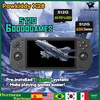 Powkiddy X28 Powkiddy X55 Handheld Game Console 5.5-inch IPS Screen 512G 60000 Games PSP Game PS2 Game OpenSource Retro Console