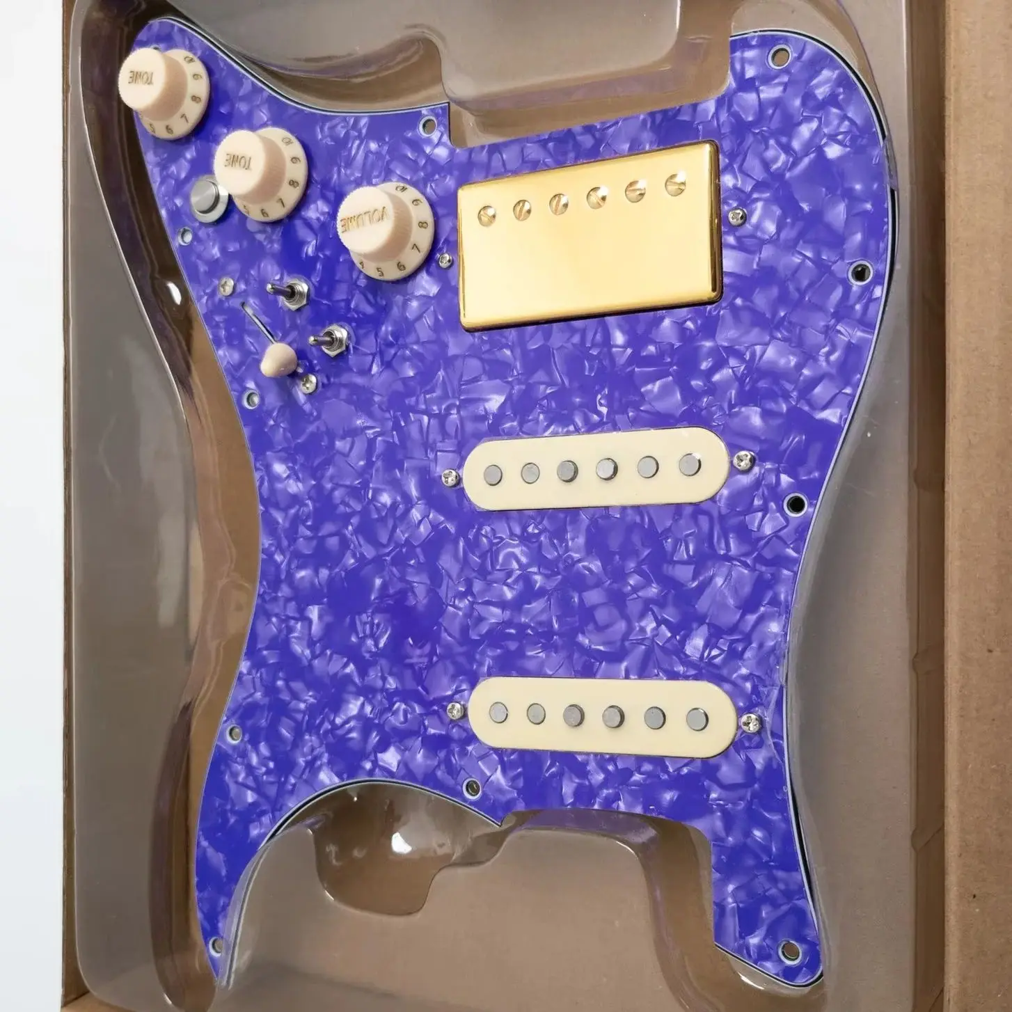 SSH Guitar Prewired Loaded Pickguard Set,with Alnico 5 Humbucker Pickups Set for ST Electric Guitars Replacement Parts