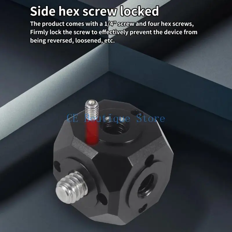 652f Universal Tripods 나사 구멍 어댑터 마법 마법 조음을위한 입방 마운트