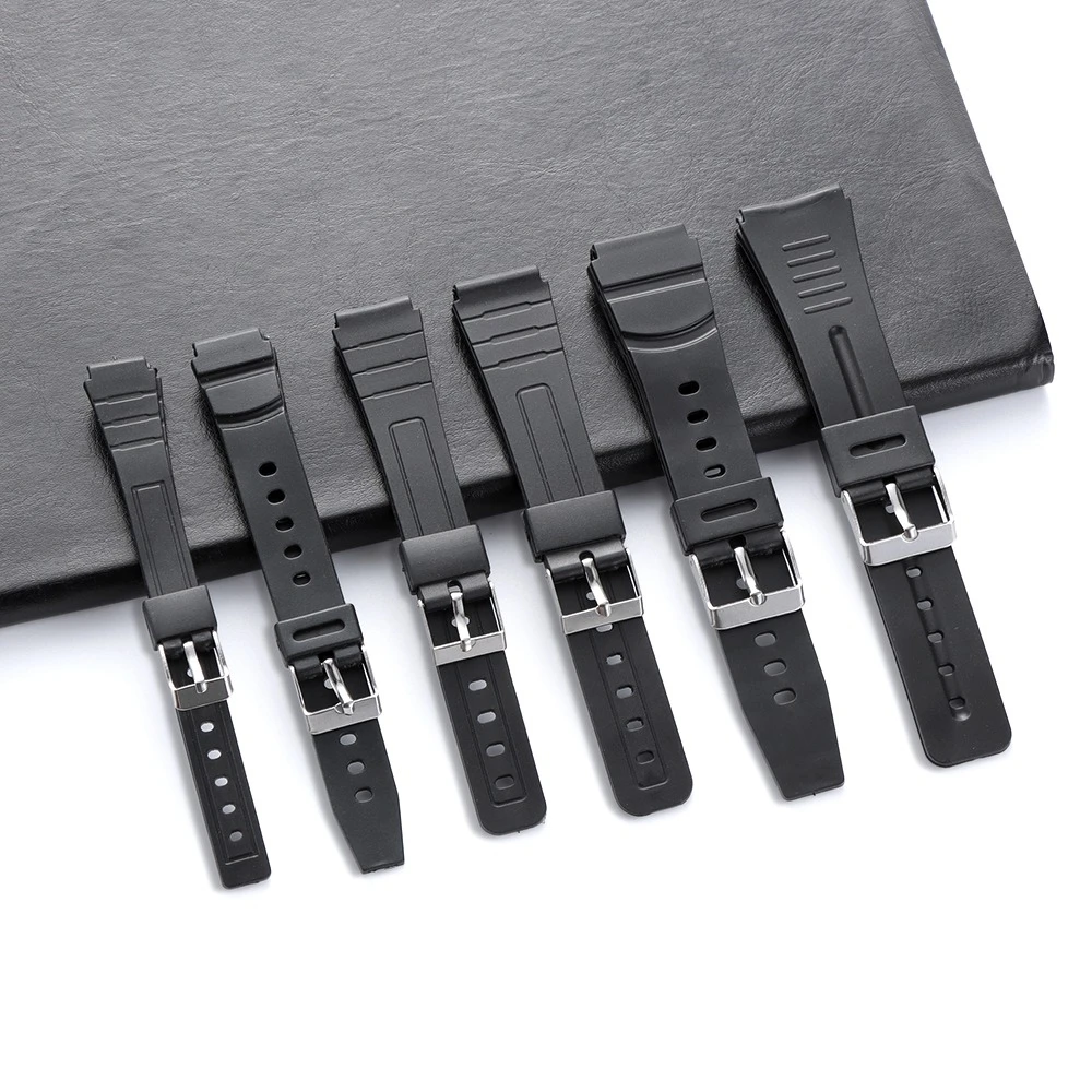12 14 16 18 20 22mm Silicone Strap for CASIO W800H SGW400 Resin Watch Band for F84 F91W AE1200/1300 A158/168 F105/108 Bracelet view 3