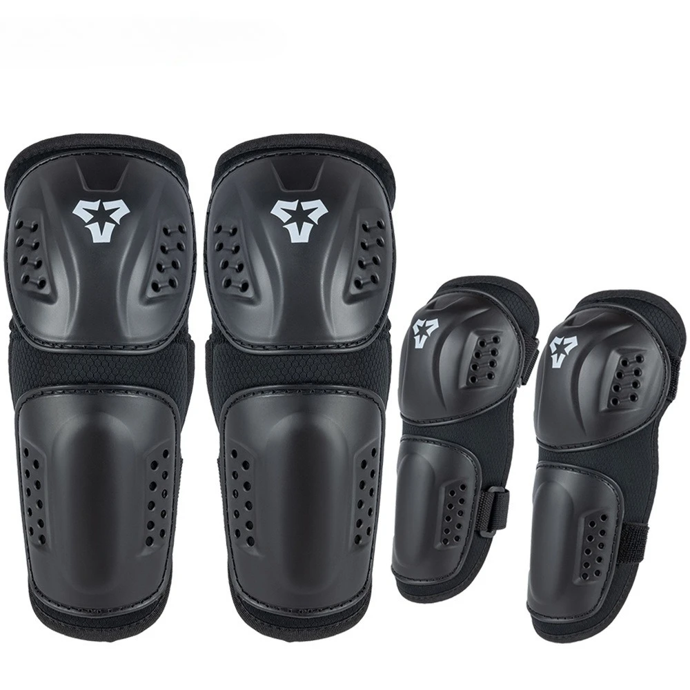 

Kids Motorcycle Knee Elbow Pads Set Youth Protective Gear for Offroad Riding Balance Bike Quad Skating Rollerblades Sports