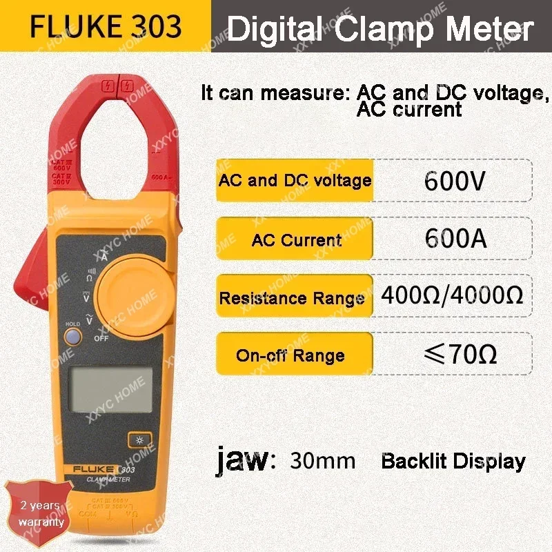 Fluke 302+ 303+ 305+ Digital Current Clamp Meter pliers ammeter Resistance Tester AC amperimetric clamp multimeter ampere Tool