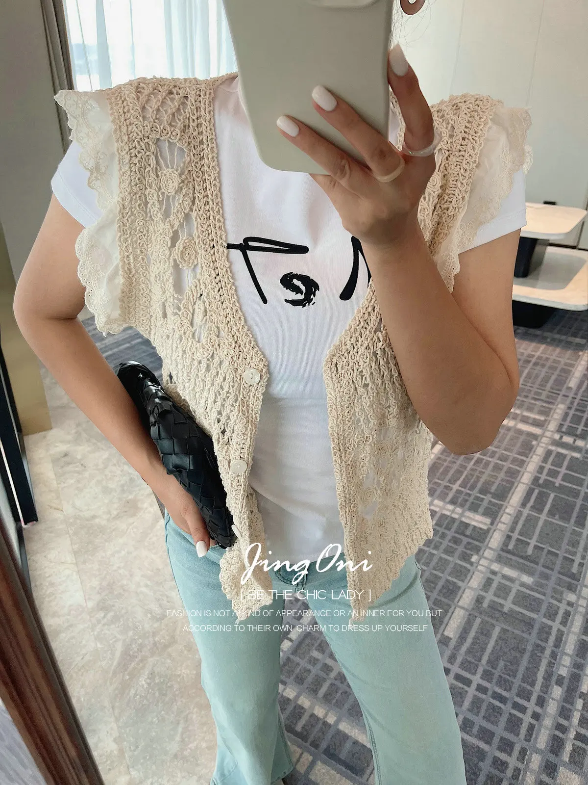 Lace Floral Vest Waistcoat Tops Y2K Woman Clothing 2025 Woman Summer Trend Korean Style Vintage Elegant Outerwears Luxury Crop