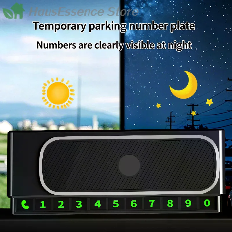 ※Temporary Parking Phone Number Plate Hidden Telephone Number Car Park Stop Card Automobile Accessories High Quality - view 3