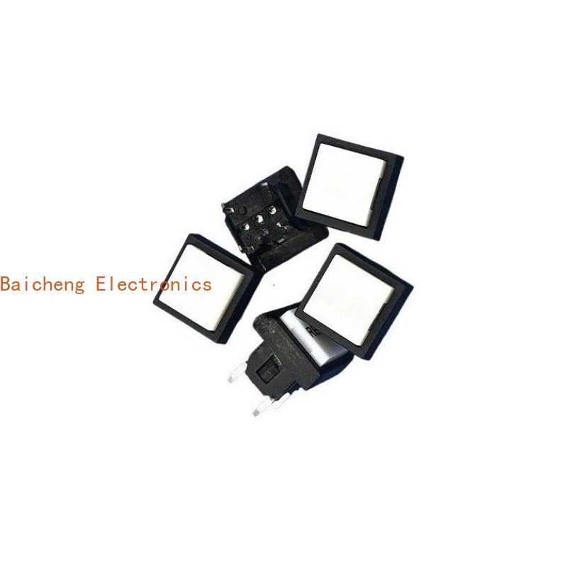 10PCS Straight insertion 4-pin square with hat button, touch button switch, micro reset, normally open type