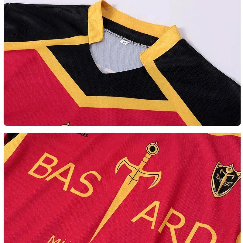 أنيمي تأثيري الأزرق قفل تأثيري حلي كرة القدم جيرسي Yoichi Isagi Ness Kaiser Kurona الأزرق قفل ملابس رياضية الزي الأحمر H4143