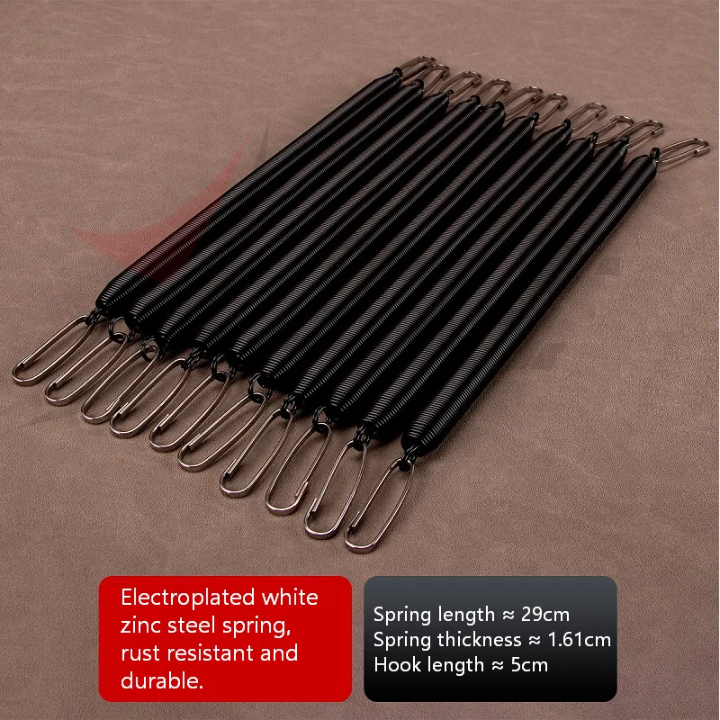 9KG Tensile Strength Spring Steel Wire Extension Spring With Hook For Fitness Equipment Chest Expander Replacement Parts