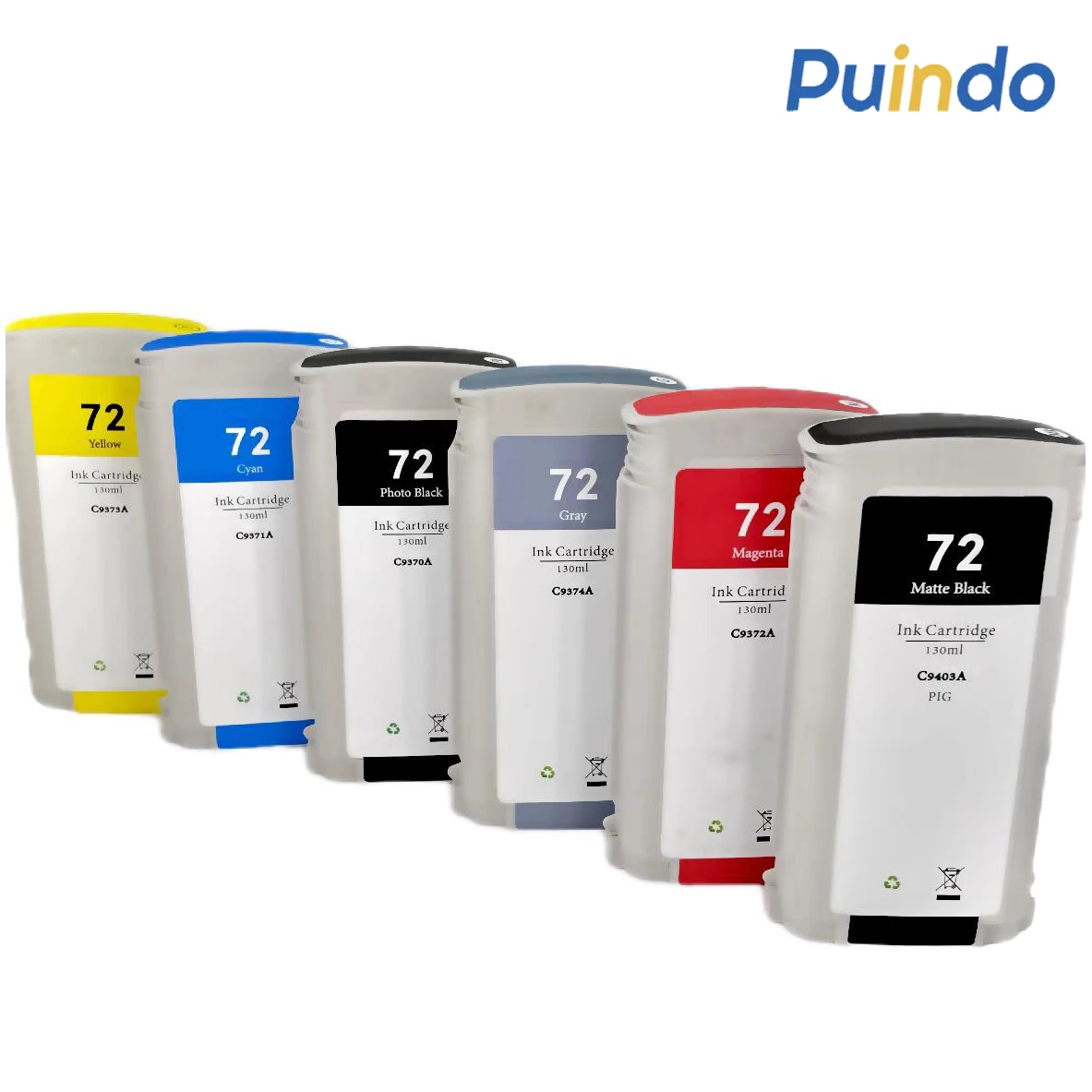 

Compatible 130ML Ink Cartridge With Pigment Ink For HP 72 T790 T610 T620 T770 T795 T1100 T1120 T1200 T1300