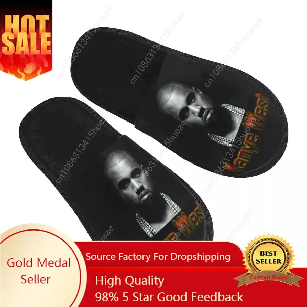 

Cool Kanye West House Slippers Women Comfy Memory Foam Slip On Hotel Slipper Shoes