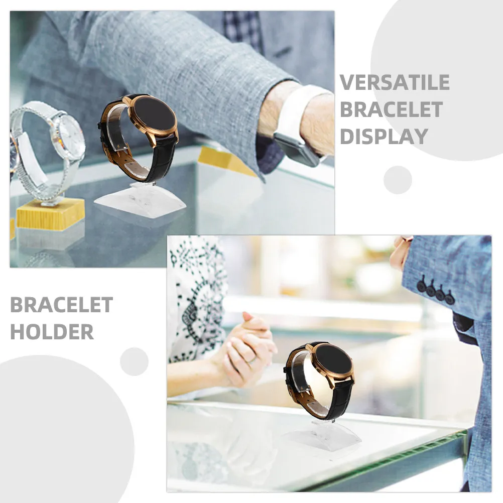 8Pcs Watch Stand Acrylic Bracelet Display Holder Transparent Watch Storage Organizer Jewelry Display Rack Scratch Protection