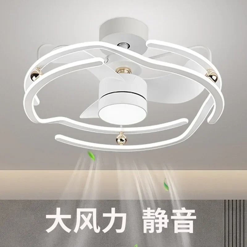 2024 New Fan Lamp Living Dining Room Lights Modern Simple Home Bedroom Integrated 360 Shaking Head Ceiling Fan Lamp