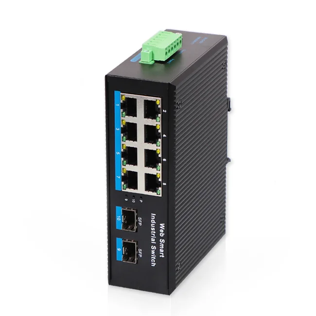 Industrial Gigabit Network Switches Poe Switch  2   SFP Network 8 Port  Switch view 2