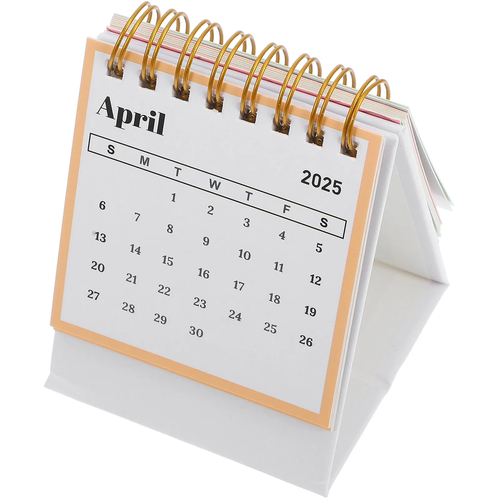 

Standing Desk Calendar 2025 Pink Rose Theme Mini Calendar for Daily Planning Office Organization Lunar Year Decor