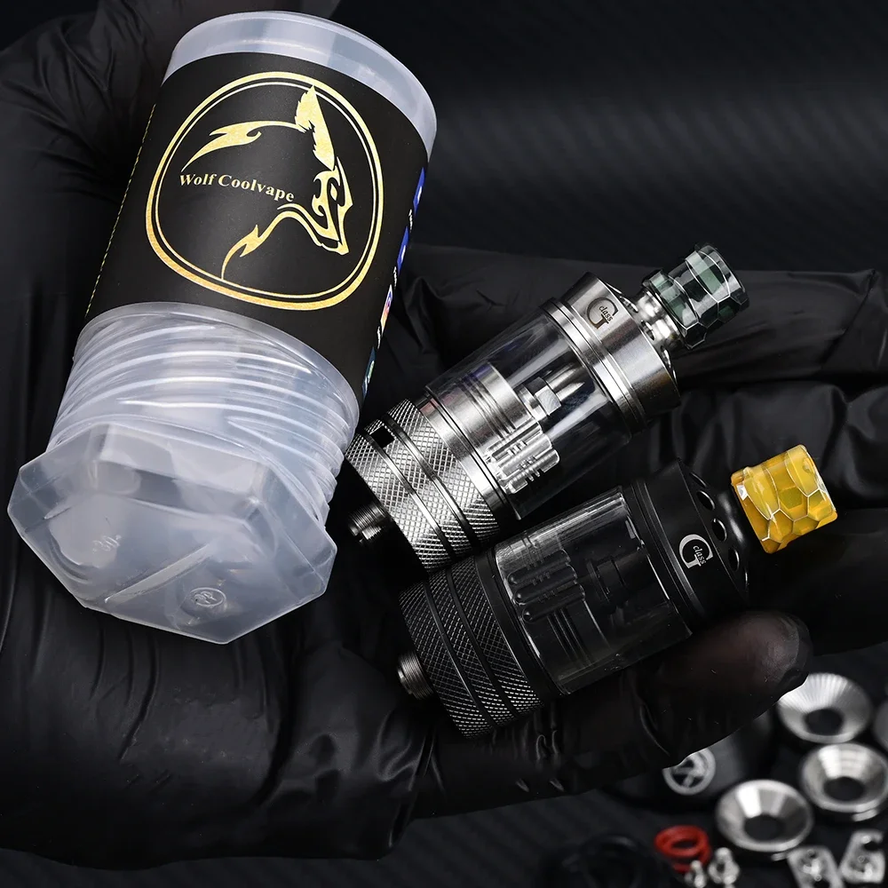 Wolfcoolvape G-Class MTL RTA Atomizer 22mm 3.5ml Tank with 3PCS Air Pin 1.0mm 1.2mm 1.5mm Rebuildable Vape Atomizer for Mods
