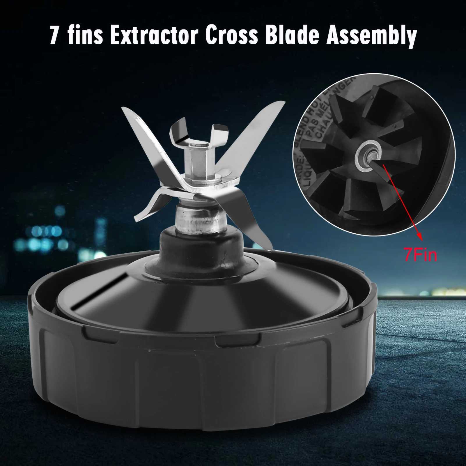 

Сменное лезвие блендера, 1000 Вт, 1500 Вт, сменная соковыжималка для блендера, нижнее лезвие соковыжималки в сборе с нижним лезвием 7 плавников