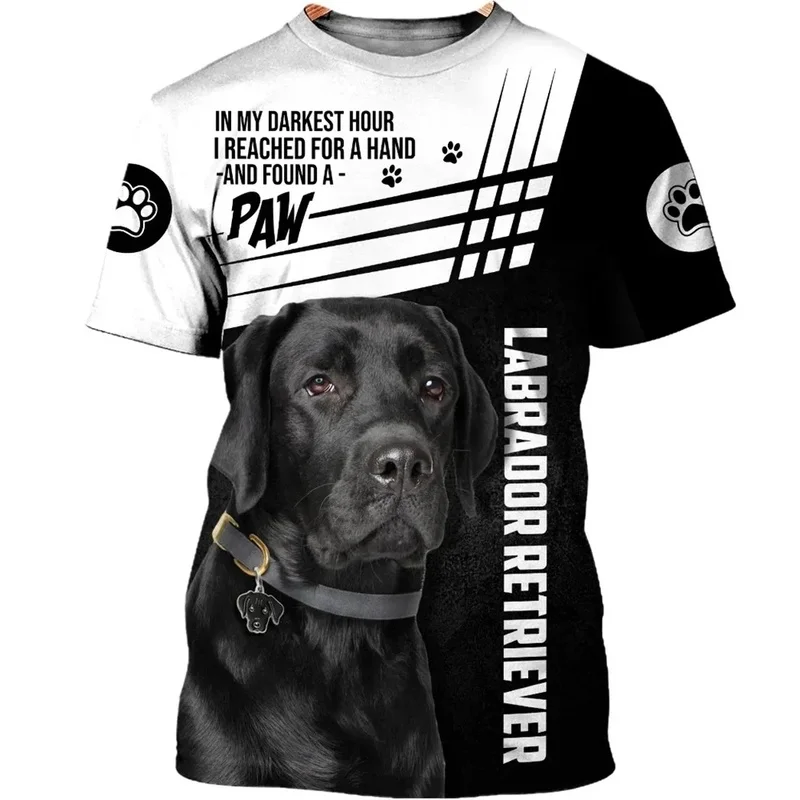 1 Piece Custom Your Picture In My Darkest Hour I Reached  For A Hand And Found A Labrador Retriever 3D Printed T Shirts Funny Do