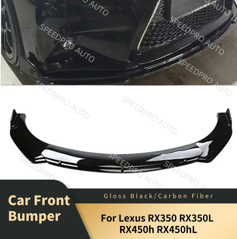 

Car Front Bumper Lip Spoiler Lower Splitter For L-exus RX350 RX350L RX450h RX450hL Auto Diffuser Trim Body Kit Car Accessories