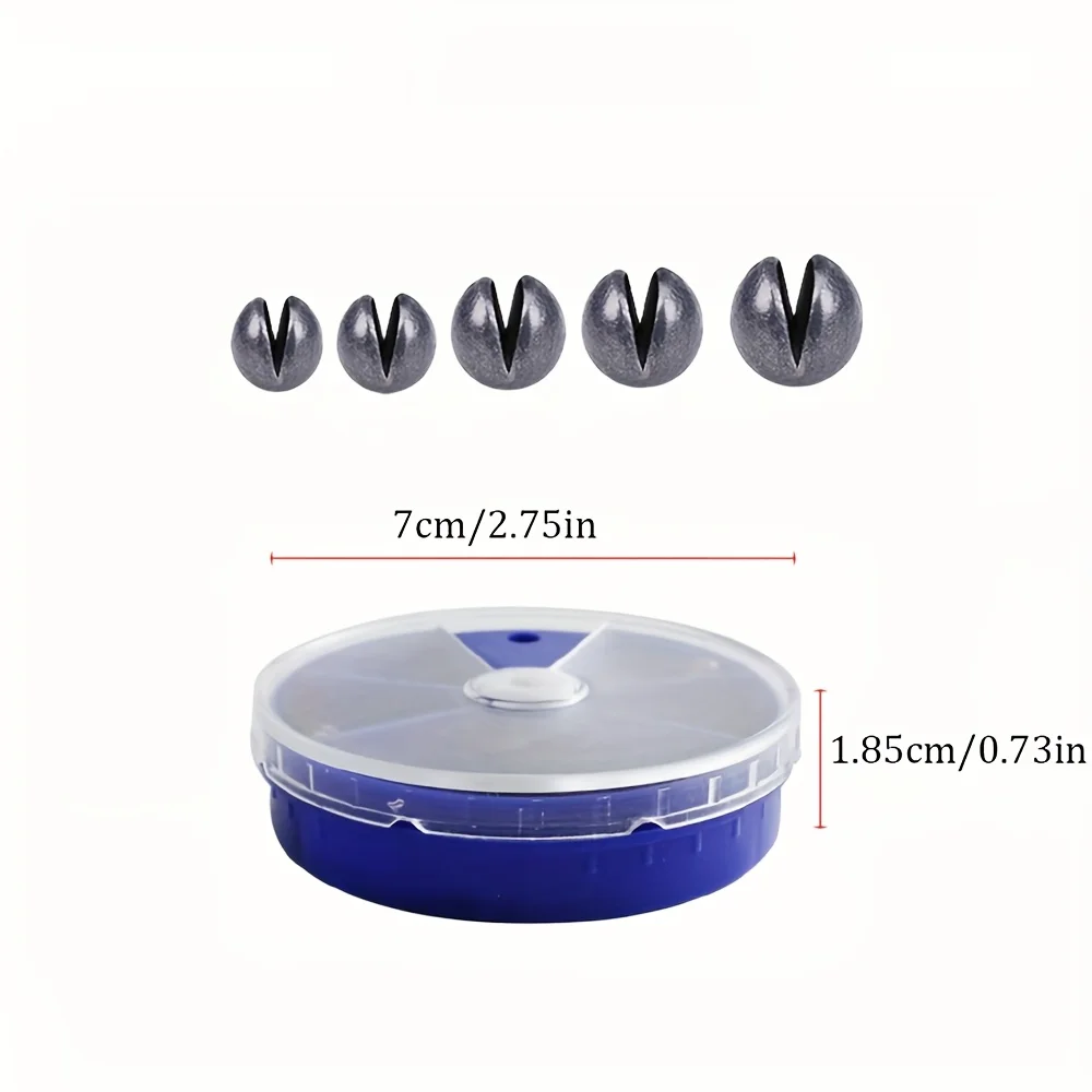 205pcs Fishing Weights Sinkers Kit Lead Split Shot Fishing Line Sinkers 5 Sizes Removable Egg Lead Assortment Accessories image 3