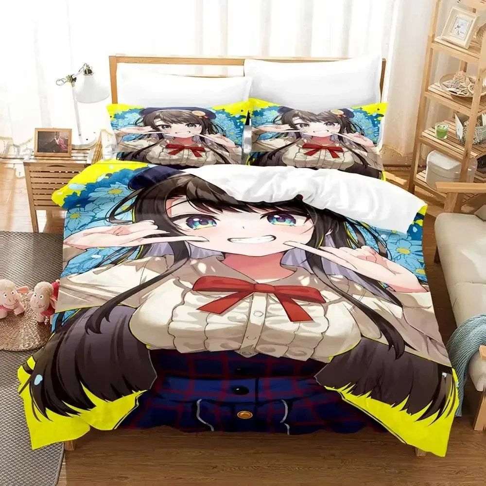 ŌOzora-Subaru Bedding Set Single Twin Full Queen King Size Bed Set Aldult Kid Bedroom Duvetcover Sets 3D Anime Kawaii bed