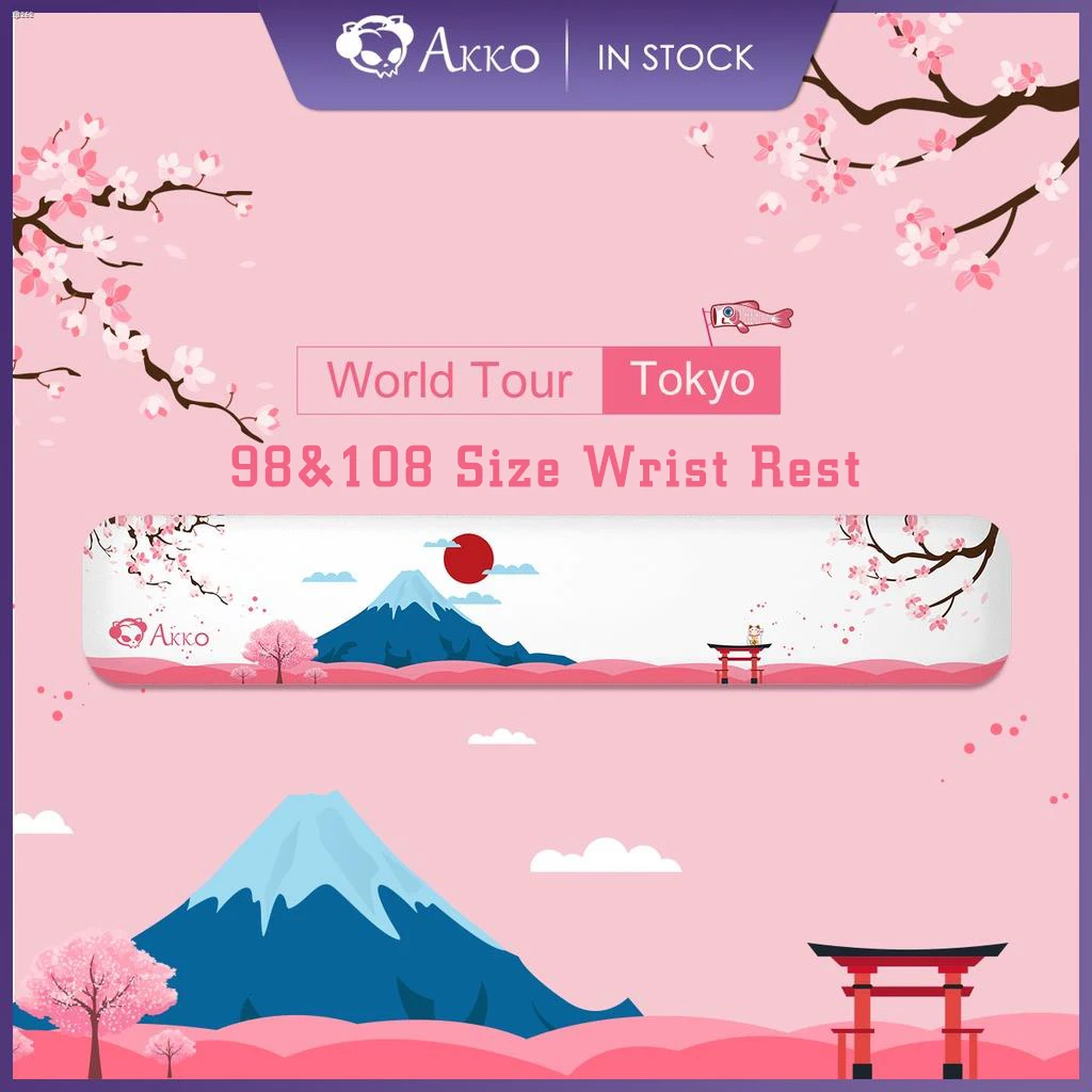 

Akko World Tour-Tokyo R2 Wrist Rest Ergonomics Memory Foam for Keyboard Wrist Protector Anti-slip Soft Base Typing & Gaming