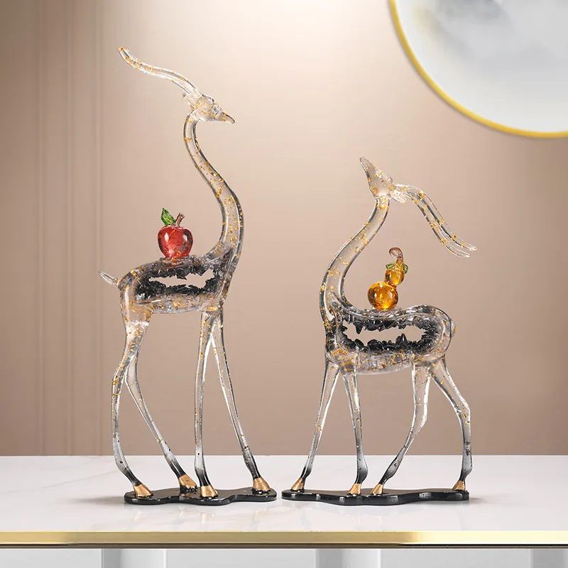 

Light Luxury High-end Imitation Crystal Deer Ornament High-end Living Room Decoration Creative Home Ornament