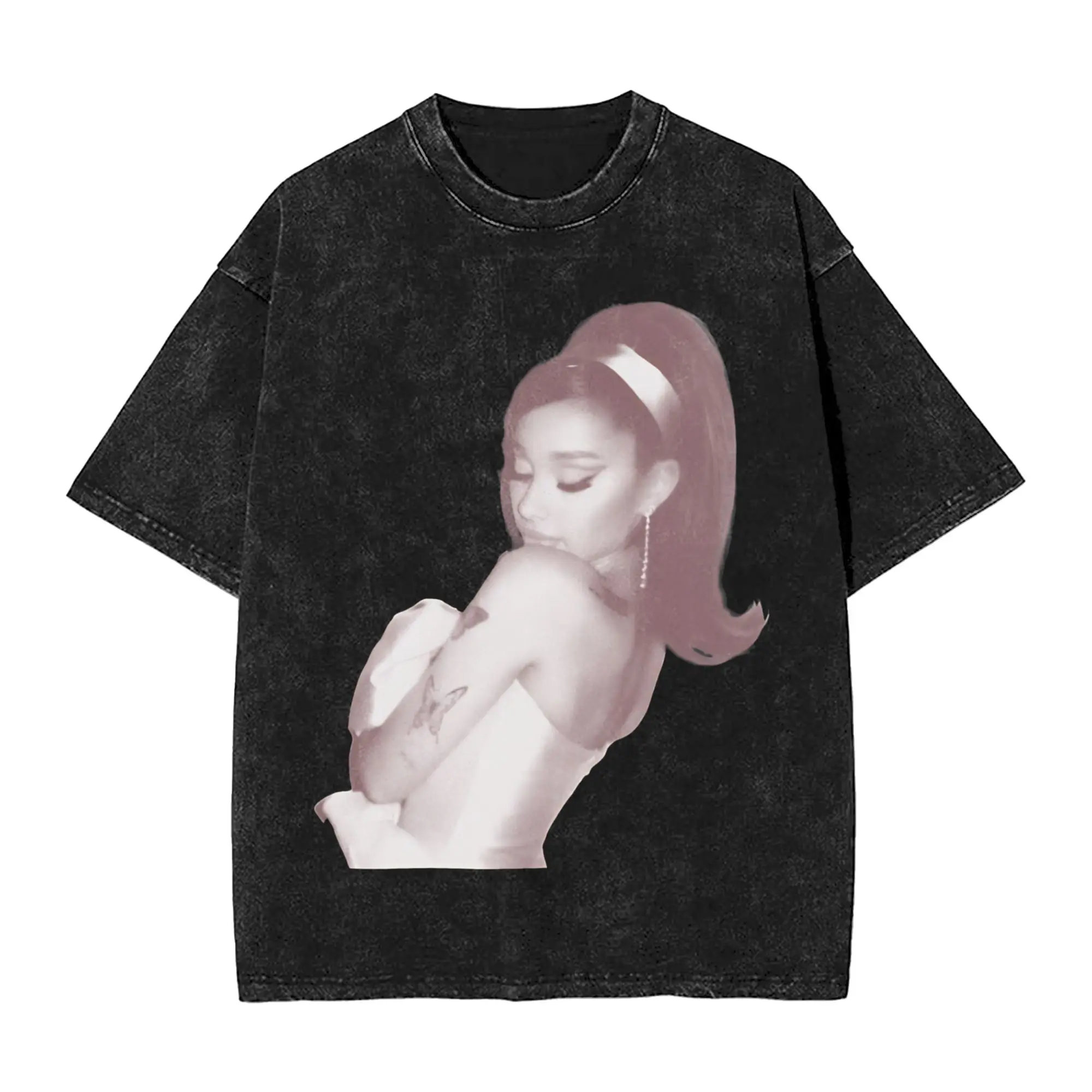 Harajuku Washed Shirt The Eternal Sunshine Tour arianas grandes Merch Retro T Shirt Oversize  Streetwear Cotton Summer Tee Shirt