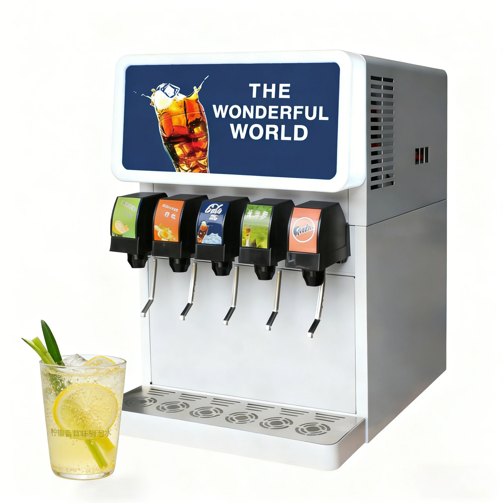 

Drinking Cola Dispense Machine Commercial Cola Machine Drink 3c Stainless Steel Cabinet For Fast Food Chain Premium Build