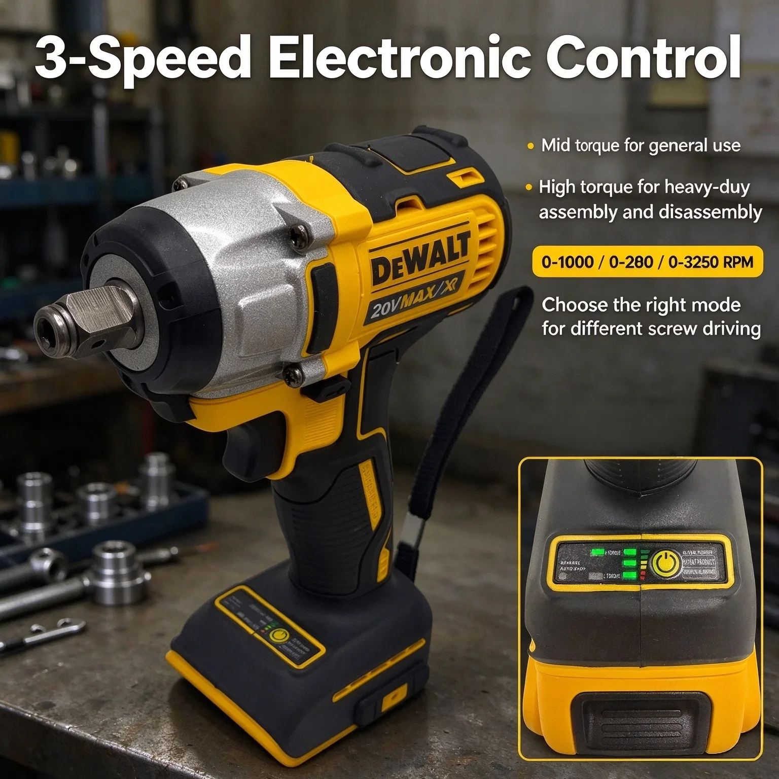 DEWALT DCF880 Lithium Battery Brushless Impact Wrench 20V Detachable Tire High Torque High Speed Powerful Disassembly Tool - view 2