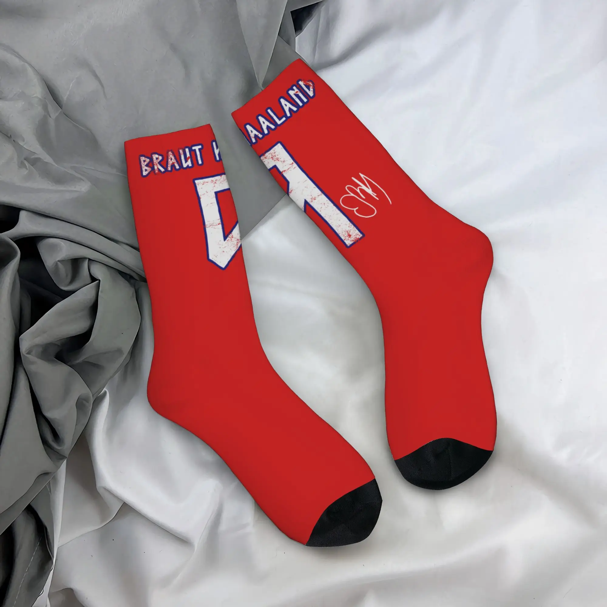 Haalands Norway Football Socks Merchandise For Men Women  Warm Socks Super Soft Birthday Present