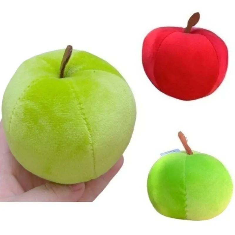 1~6pcs Green Red Apple Plushies Fidget Fruit Plush Toy Soft Stuffed Plushie Doll Education Toy Room Decoration Ornaments