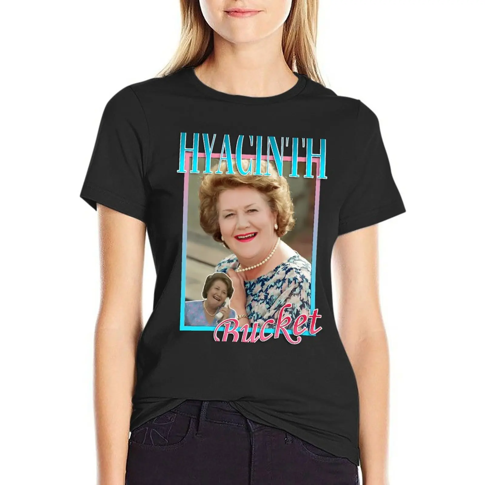 

Hyacinth Bucket T-Shirt hippie clothes sweat lady clothes blanks tops Women