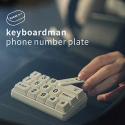 Keyboard Parking Sign Car Side Key Retro Cute Car Temporary Moving Number Plate Park Stop Sticker Car Auto Accessories