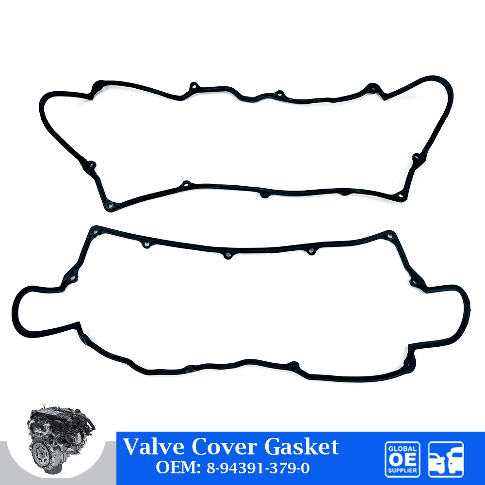 

2 PCS/Set Engine Valve Cover Gasket For ISUZU 6VD1 Auto Parts Car Accessories OEM 8-94391-379-0 8943913790 Rocker Cover Gasket