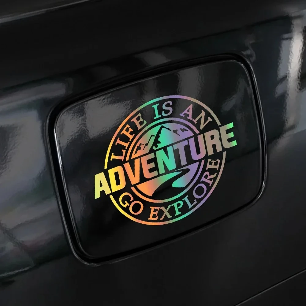 Life Is An Adventure Car Window Body Sticker Camping RV Off-road Adventure Personalized Auto Body Side Vinyl Decals Decoration