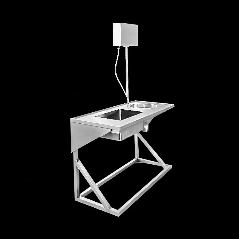

Hospital clinic, portable medical wash basin 304 stainless steel sluice, inclined funnel sink