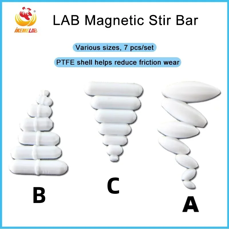 

Магнитные мешалки WEIAI, 7 шт., из ПТФЭ, разные размеры
