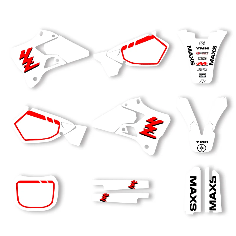 

Sawrain Motorcycle Sticker Custom Team Graphics Decals Kit For YAMAHA YZ125-250 1996 1997 1998 1999 2000 2001 008