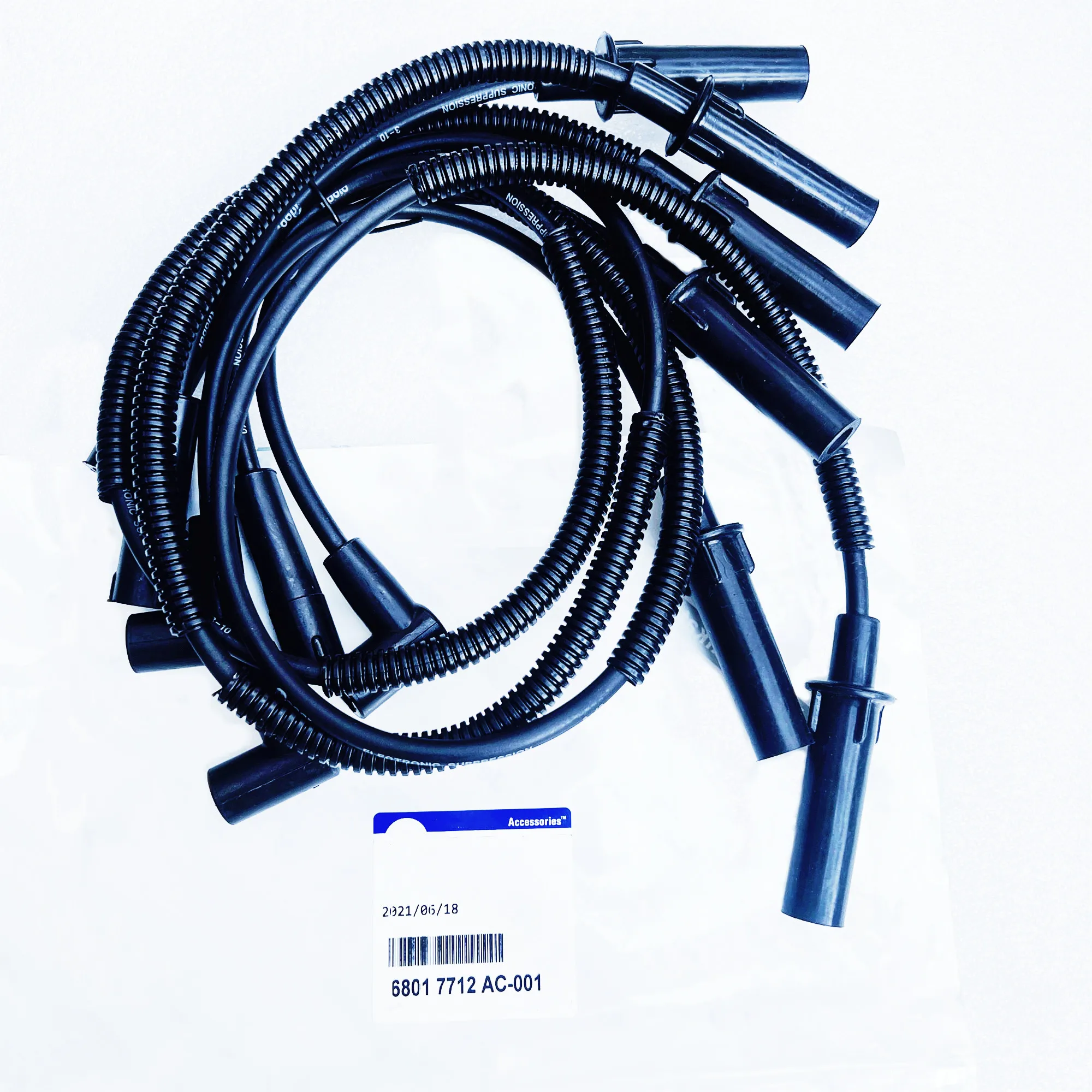 6PC/kit ignition Cable (Ignition Wire, Cylinder Dividing Wire), 68017712AC ,Suitable For: 3.8L ,WranglerJK,J3， 2007-2011