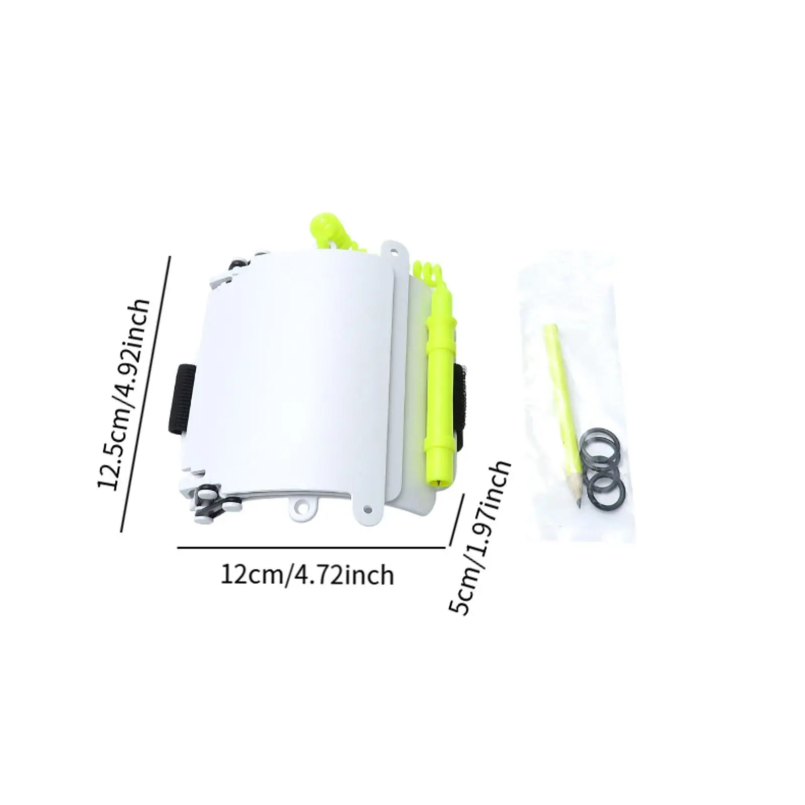 Compact Underwater Writing Slate ABS Three Panel Diver Log Book for Simple Diving Tool and Technical Diving Needs