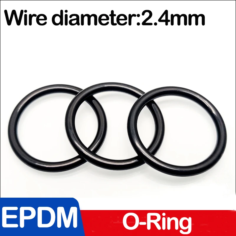 

EPDM O Rings Outer Diameter 6-160mm Acid and Alkali Resistance Water Resistance Friction Resistance Wire Diameter 2.4mm Black