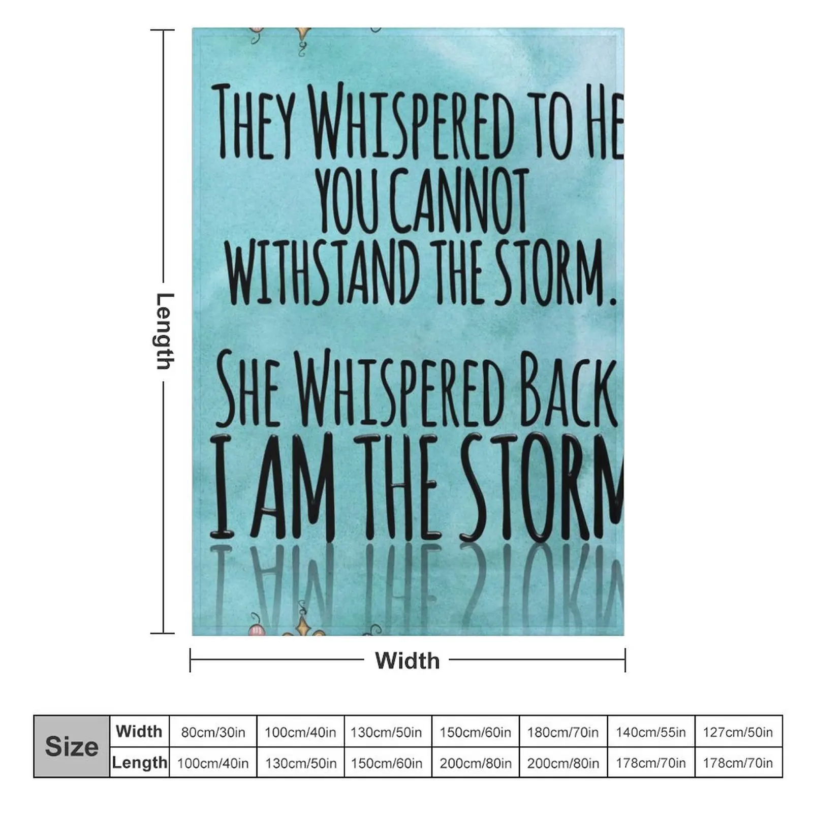 They Whispered To Her, You Cannot Withstand The Storm. She Whispered Back, I Am The Storm Throw Blanket Thermal Blankets