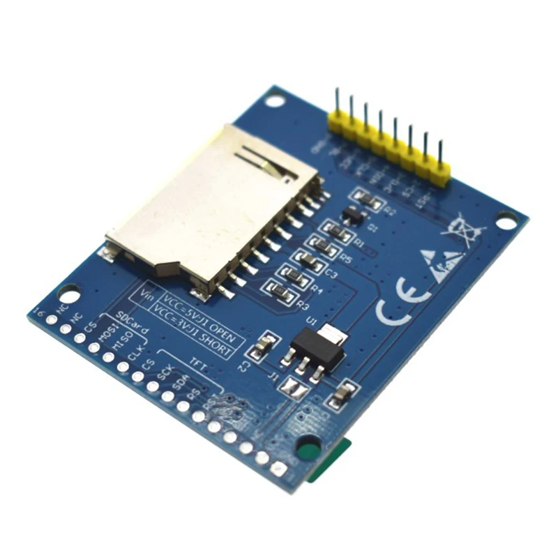 Módulo de exibição LCD com soquete Power IC SD para Arduino, Serial, SPI, TFT, Adaptador PCB, 1.8 ", 128x160