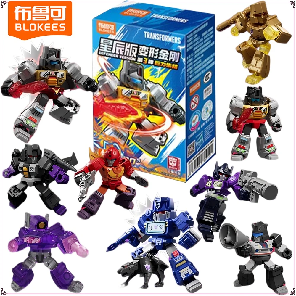 

Blokees, оригинальные трансформеры, версия Defender, серия Vol.3, слепая коробка, персонажи аниме, модная декоративная модель, игрушки, подарки для детей