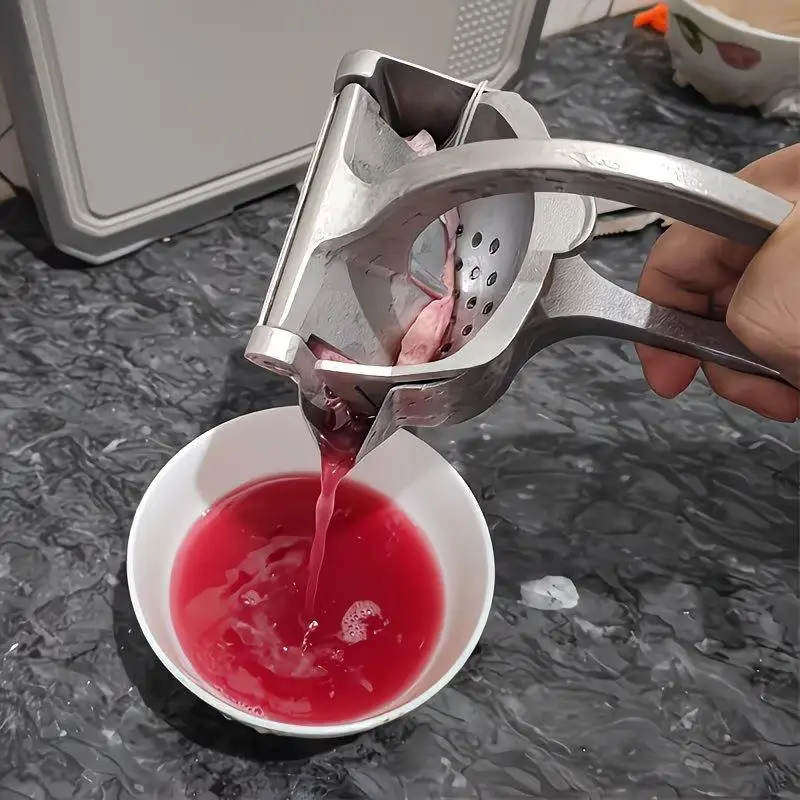 Manual Juice Squeezer Aluminum Alloy Hand Pressure Juicer Pomegranate Orange Lemon Sugar Cane Juice Kitchen Bar Fruit Tools Acce