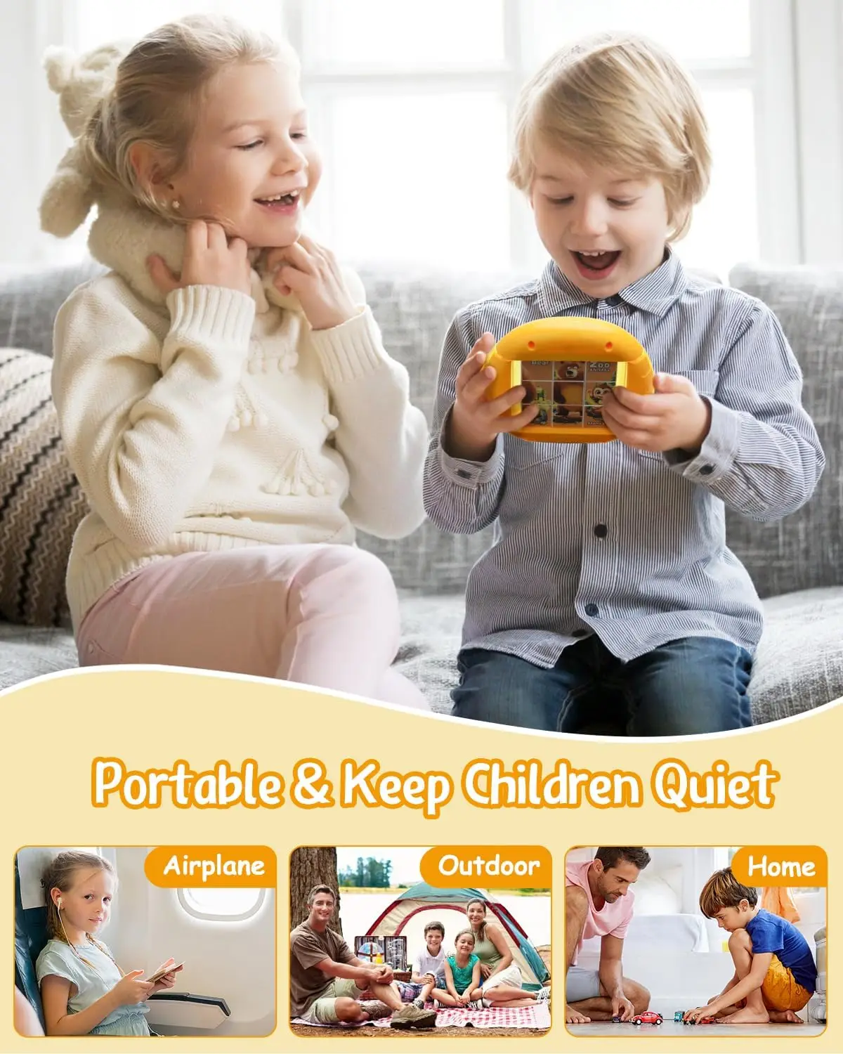 لعبة بازل ثلاثية الأبعاد دوارة للأطفال من سن 3-7 سنوات، لعبة محمولة 4 في 1 للسفر وتنمية المهارات الحركية الدقيقة