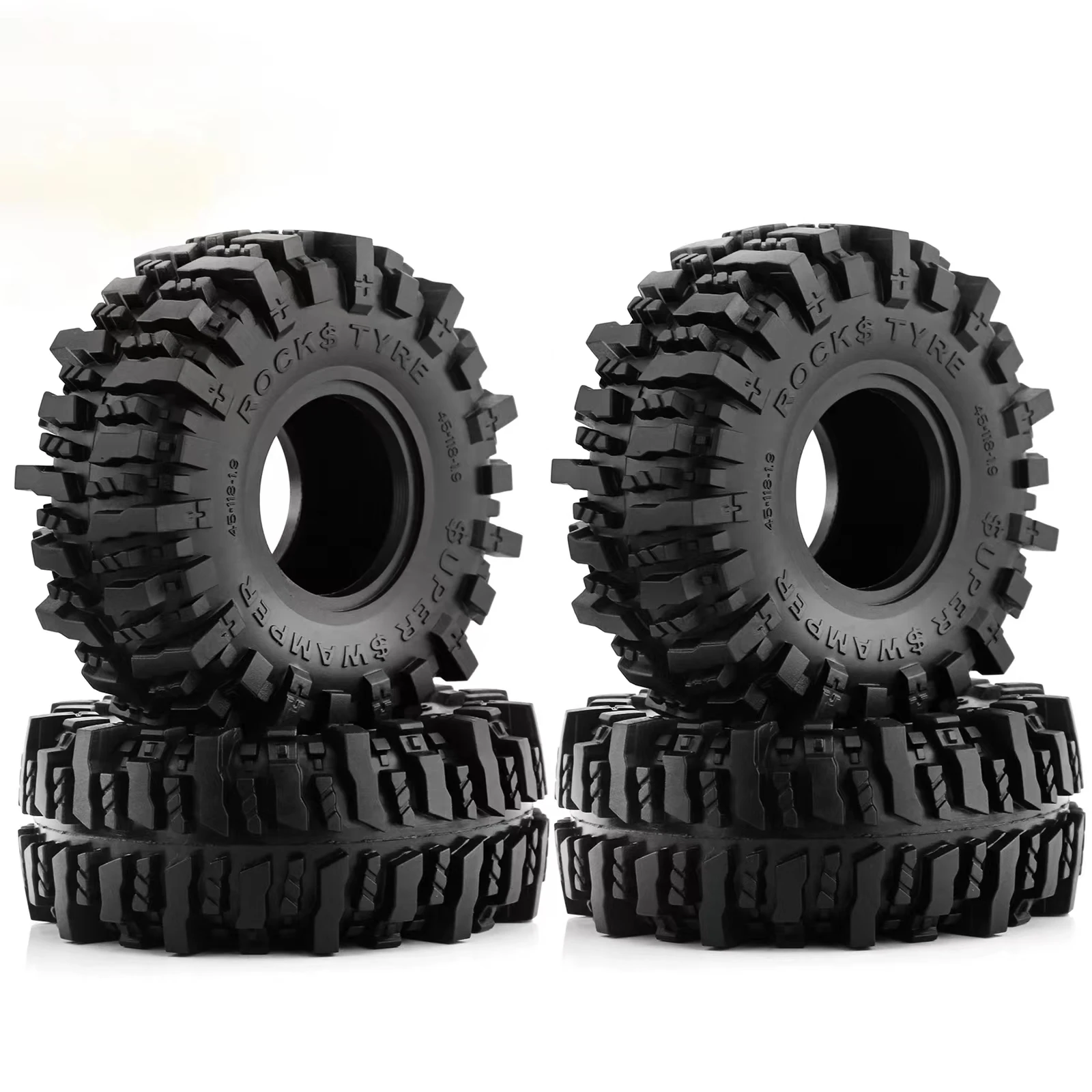 1.9 Crawler Tires Rubber Mud Slingers Grappler Wheels Tyres for 1:10 Rock Crawler Car TRX4 RC4WD D90 SCX10 II TF2 Gen8 CC01