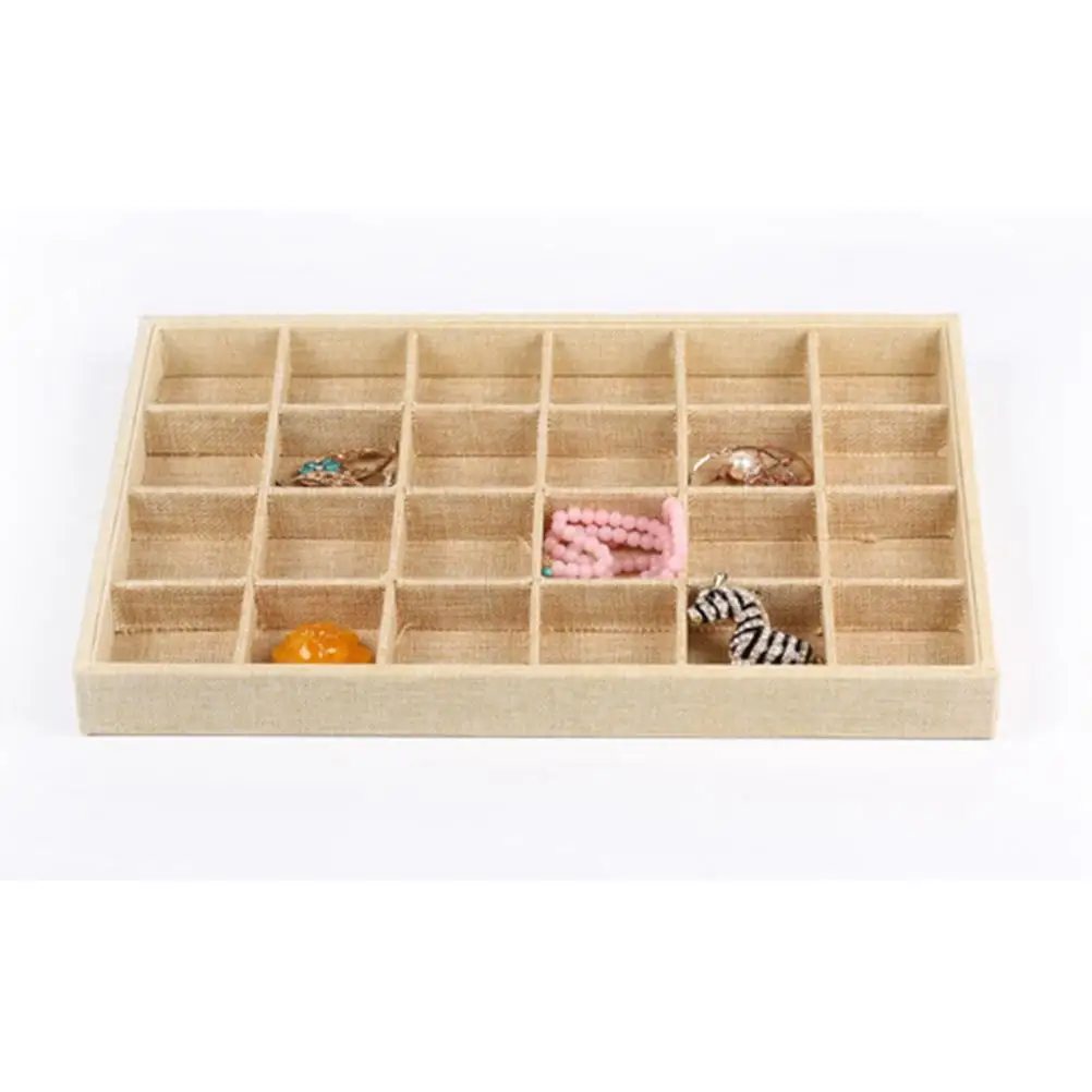 

jewelry tray jewelry showcase display organizer sackcloth showcase showcase for bracelet